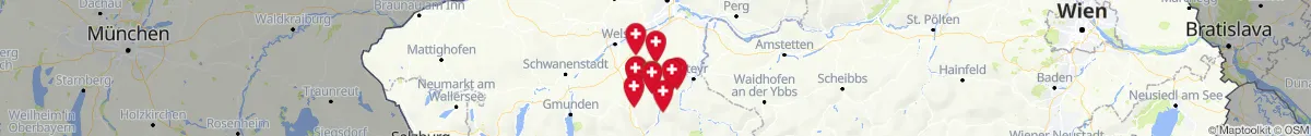 Kartenansicht für Apotheken-Notdienste in der Nähe von Rohr im Kremstal (Steyr  (Land), Oberösterreich)